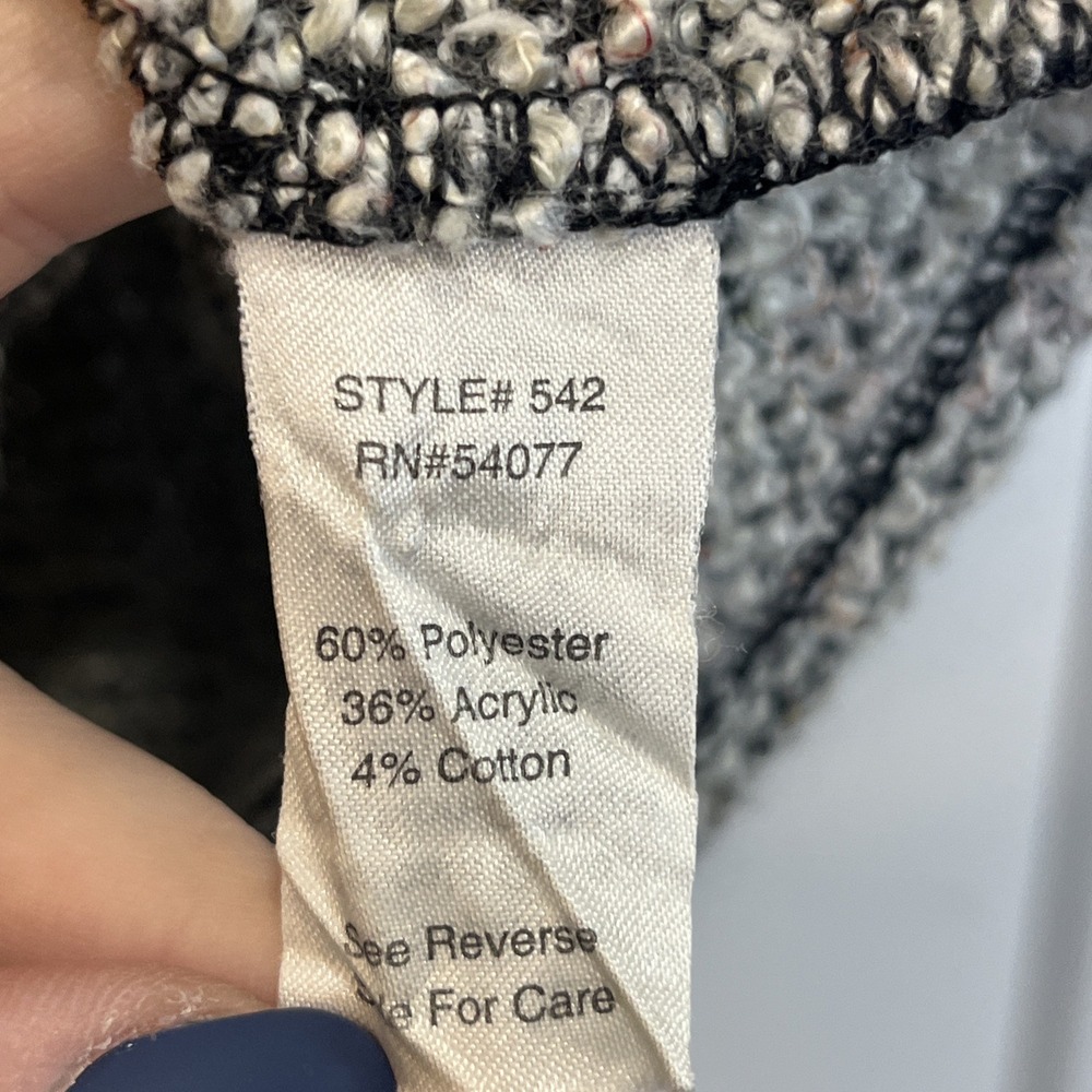 CAbi Women's Short Sleeve Knit Sweater Top Size XS Coco Shell Black White Cream - Picture 8 of 9